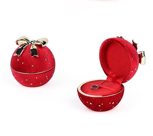 Christmas Jewelry Box Gypsophila Ring Necklace Bow Cross Border Spherical Hinged Lid Packaging - Product Image 5
