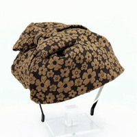 Bandeau en dentelle haut de gamme pour femme, style automne-hiver, en suède doux et moelleux, à large bord, motif floral jacquard, passe-partout