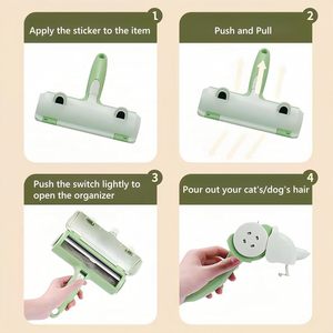Rodillo Quitapelusas Reutilizable y Ecológico con Forma de Rana, Cepillo Adhesivo para Pelo de Mascotas, Limpieza Automática Bidireccional para Perros y Gatos - Product Image 4