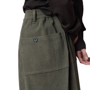 Pantalones Baggy de Hombre Personalizados de Pana Vintage Clásica con Pliegue Único, Cintura Semi-elástica, Elásticos y de Corte Recto a la Altura del Tobillo - Product Image 6