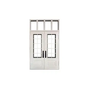 Puertas de entrada de hierro forjado minimalistas modernas Diseño de acero popular para casas Apartamentos Villas Superficie terminada