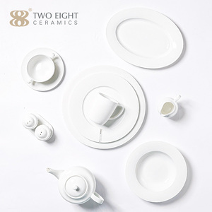 Platos <span class=keywords><strong>de</strong></span> porcelana blancos modernos para catering, juego <span class=keywords><strong>de</strong></span> vajilla <span class=keywords><strong>de</strong></span> lujo, juego <span class=keywords><strong>de</strong></span> cuencos, platos <span class=keywords><strong>de</strong></span> <span class=keywords><strong>cena</strong></span> - Product Image 3