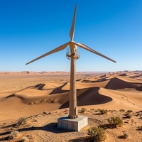 Système de générateur d'électricité éolienne industrielle 50 kW 380 V, éolienne horizontale, diamètre du rotor 12,6 m, fibre de verre renforcée