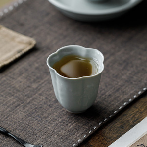 Juego de té personal de porcelana Guanlan Sky Blue Ru Kiln Master Cup para el té de la tarde - Product Image 4