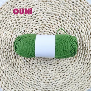 Worsted Sợi Bông 100% Thiên Nhiên Vải Chất Liệu Có Thể Sử Dụng Cho Máy Tay Đan Chấp Nhận Tùy Biến In Nhãn Cá Nhân