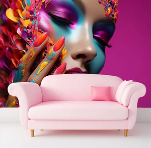 Güzel kadın eller ile zarif oje manikür büyük duvar resmi duvar kağıdı yatak odası tırnak salonu duvar dekorasyon için - Product Image 3