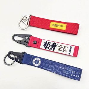 Llavero de nailon de alta calidad personalizado con logotipo bordado a color, para motocicleta, aviación, escalada, con mosquetón - Product Image 2