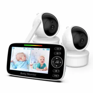 4.3 pouces vidéo bébé moniteur avec deux caméras Zoom numérique caméra de Surveillance Auto Vision nocturne interphone bidirectionnel baby-sitter - Product Image 1