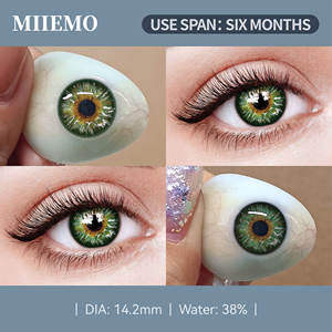 Lentilles de <span class=keywords><strong>contact</strong></span> <span class=keywords><strong>color</strong></span>ées vertes naturelles souples de 14,2 mm, bonne qualité, mode, Mayoreo Lentes De Contacto - Product Image 3