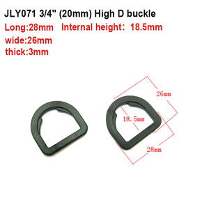 Boucle en D noire professionnelle robuste de 30 mm, connecteur de sangle de 1,2 pouce pour bretelles de sac à dos, sacs et accessoires de bagages - Product Image 1