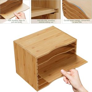 Organizzatore per Documenti in Bambù Best Seller, Classificatore di Carta per Ufficio, Casa o Scuola, Portadocumenti a 5 Livelli in Bambù - Product Image 6