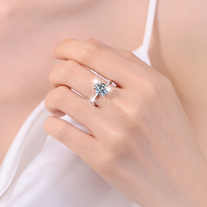 Anelli Minimalisti in <span class=keywords><strong>Argento</strong></span> Sterling S925 Placcato Oro Antiossidante, Gioielli Raffinati da Donna con Moissanite Colorata Taglio Ovale 0.5CT VVS GRA - Product Image 6