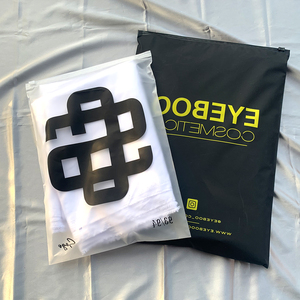 High Quality frosted Zipper Bag Custom Plastic Shipping T shirt Ziplock Matt Clothing Packaging Bag