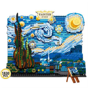 Vincent <span class=keywords><strong>Van</strong></span> <span class=keywords><strong>gogh</strong></span>'s Starry Night Mini modello Building Block Set educativo giocattolo per uomini donne di età compresa tra 5 e 7 anni perfetto regalo di compleanno - Product Image 4