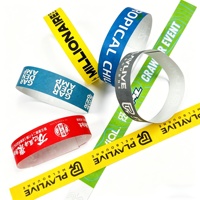Bracelet Tyvek jetable personnalisé, imperméable, indéchirable et respirant pour le contrôle d'accès et l'identification dans les parcs d'attractions et les concerts