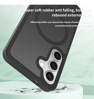 Étui de téléphone portable translucide de luxe avec sensation de peau à anneau magnétique pour Samsung Galaxy S24 / S25 étui couverture de téléphone personnalisée