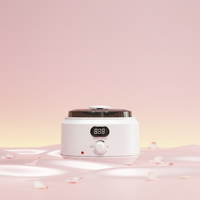 Kit chauffe-cire numérique 500cc, chauffe-cire électronique avec 4 sachets de 100g de cire en grains pour l'épilation corporelle
