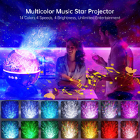 Projecteur d'étoiles de galaxie d'oeuf de dinosaure Lumière étoilée avec nébuleuse de veilleuse de lecteur de musique sans fil, minuterie et télécommande