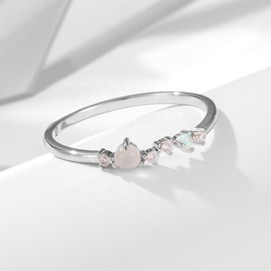 Fashion 925 Sterling Silver <strong>Gold</strong> Plated Marquise <strong>Opal</strong> Diamond Cz Zircon Band <strong>Rings</strong> - Product Image 6