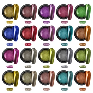 ผงแม่เหล็ก20สีผงสีบริสุทธิ์เม็ดสีกลิตเตอร์กระจกชุบด้วยไฟฟ้าผงโครเมียม - Product Image 3
