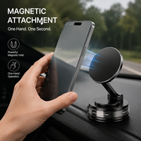 Support de téléphone portable pliable en aluminium pour voiture et bureau, rotation à 360 degrés, super ventouse, vente chaude