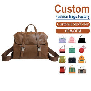 Bolso Bandolera Retro de Cuero Genuino, Mochila de Piel de Vacuno Curtida Vegetalmente, Bolso de Viaje Versátil para Viajes Cortos, Venta al por Mayor para Comercio Exterior - Product Image 1