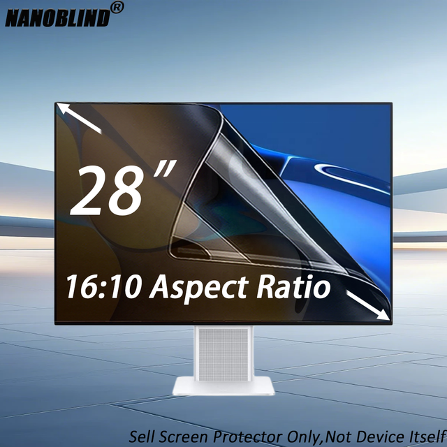 Easy Install Reversible Privacy Screen Filter Eye Care Anti Glare Anti Peeping Scratch Resistant Protector for 28" 16:10 Desktop