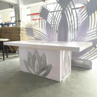 Table de mariage acrylique populaire en gros d'usine à bas prix table de marié de mariée de haute qualité pour mariage