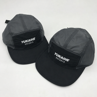 Casquette de sport en nylon à 5 panneaux de haute qualité avec logo personnalisé imprimé, casquette de camping réglable, vente en gros