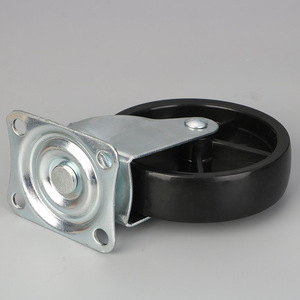 4 Inch Flat Bottom PP Caster Swivel Wheel Bolt Hole Type Industrial Medical Use - Product Image 3
