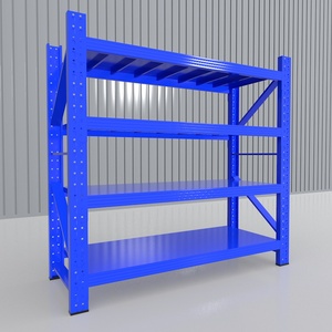 맞춤형 창고 선반 슈퍼마켓 랙 홈 가구 보관 선반 4 층 금속 랙 차고 선반 - Product Image 4