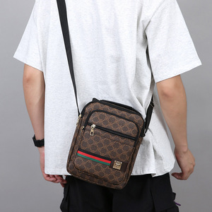 À la mode ND <span class=keywords><strong>marque</strong></span> hommes sac à bandoulière PU Vertical décontracté Simple sac à main multicouche affaires tout match étanche toutes les saisons - Product Image 1