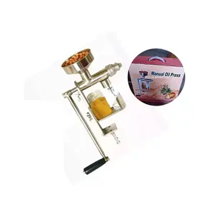 Small home use manual black flax grape seed canola castor cold oil press machine