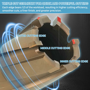 TIDEWAY Wolframcarbide-getipte coating ringfrees met nanocoating kernboor 75mm voor het boren van gaten in metaal - Product Image 4