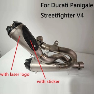 Sistema di Scarico per Moto con Tubo Centrale in Lega di Titanio e Silenziatore in Carbonio per <span class=keywords><strong>Ducati</strong></span> Panigale Streetfighter V4 - Product Image 1