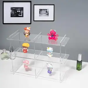 3-Tier Acrylic Tabletop Display Shelf, Modern Clear Display Stand, Sturdy Storage Shelves for Toy, Makeup, Perfume, Spice