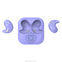 Earbuds Desain Terbaru 2026 dengan Mini Keyboard dan 4 Tombol Samping, Headphone Mikro Tersembunyi Datar, Tali Jam Tangan