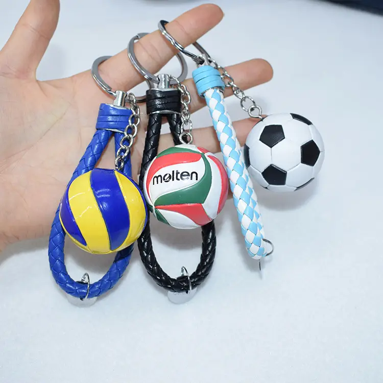 Chaveiro de vôlei de 3.8cm com pingente, bola de pvc, personalidade, jogo de futebol, lembrança