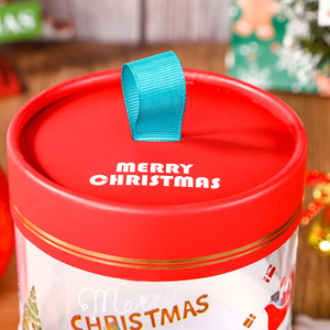 2024 New Cylinder <strong>Christmas</strong> Transparent <strong>Gift</strong> Box Packaging <strong>Christmas</strong> Eve Candy Box <strong>Wholesale</strong> - Product Image 4
