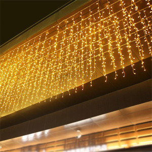 Arbre Led en or pour l'extérieur, fée, autres guirlandes de lumières Icicle de fête, décoration de noël, éclairage de vacances - Product Image 6