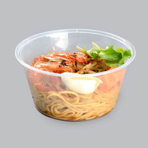 Una volta uso PP Microwavable chiaro scatola rotonda contenitore cibo ciotola di imballaggio per zuppa di Noodle Snack insalata Bento riso con coperchio - Product Image 5
