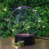 Дропшиппинг DIY Светодиодная лампа RGB 3D акриловая Ночная лампа RGB лампы с батарейным отсеком