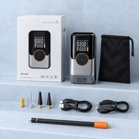 Compresseur d'air portable pour pneus, pompe à air numérique 150 PSI avec pression préréglée, arrêt automatique et lumière LED pour voiture, SUV, moto, vélo et ballons