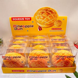 Pineapple Bun Squeeze <b>Toy</b> Stress Relief Fidget <b>Toy</b> Soft Squishy Food Inspired <b>Desk</b> Relax Gift - Product Image 1