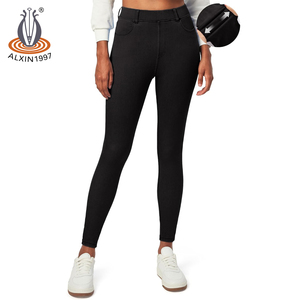Alxin Leggings skinny en jean <span class=keywords><strong>taille</strong></span> <span class=keywords><strong>haute</strong></span> pour femmes <span class=keywords><strong>jegging</strong></span> extensible avec poches personnalisées tendance mode simple - Product Image 3