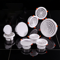 Vanne d'air à disque rond en plastique ABS de style industriel de haute qualité registres et grilles de système HVAC-évent de diffuseur circulaire