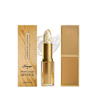 Rouge à lèvres magique TikTok en vogue, à la feuille d'or, changeant de couleur selon la température, 3 couleurs, hydratant, cosmétique