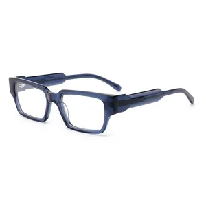 Factory Price Wholesale Manufacturers Square Acetate With Decoration Eyeglasses Optical Glasses Frames Ready To Ship