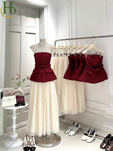 Vestido Corto de Tirantes Finos con Volantes para Mujer, Estilo Elegante y Transpirable, Hecho en Vietnam, de Chifón, para Todas las Temporadas - Product Image 3