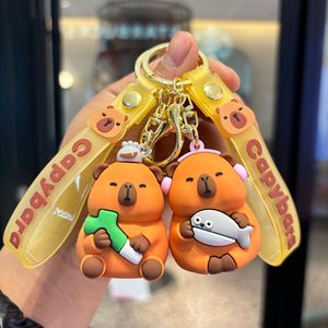 Porte-clés en PVC Capybara mignon, pendentif en plastique pour téléphone portable, sac à dos, clés de voiture, cadeaux à suspendre pour couple - Product Image 3